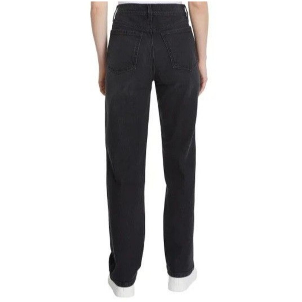 Gloria Vanderbilt Women's Straight Leg Relaxed High Rise Stretch Jean Black 12 - Picture 4 of 4